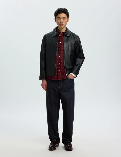 220 Loose Ben Selvedge Jeans - Dark Blue Denim