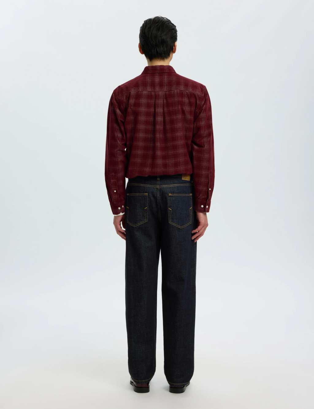 220 Loose Ben Selvedge Jeans - Dark Blue Denim