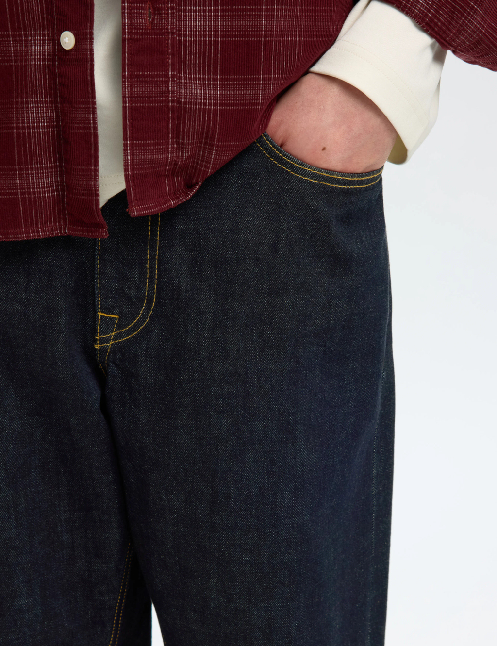 220 Loose Ben Selvedge Jeans - Dark Blue Denim
