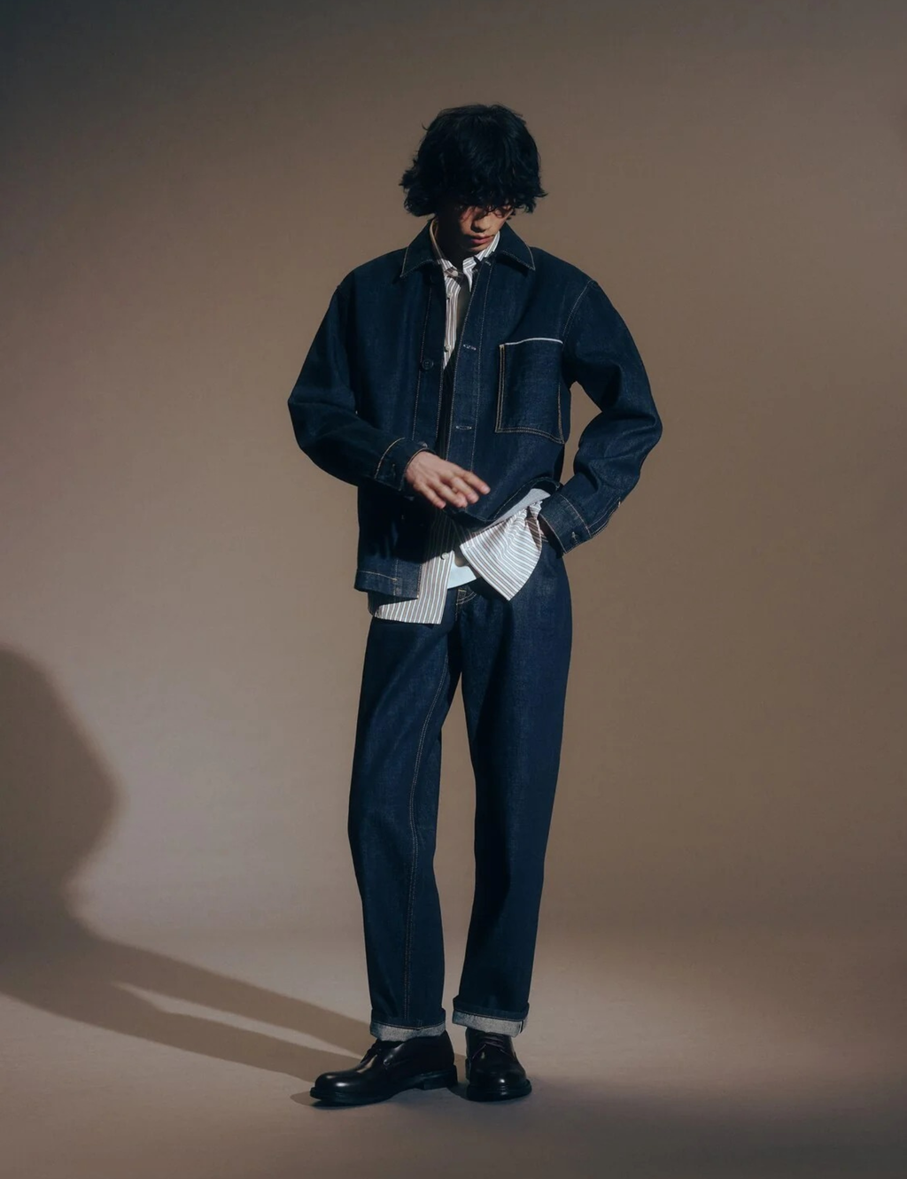 220 Loose Ben Selvedge Jeans - Dark Blue Denim