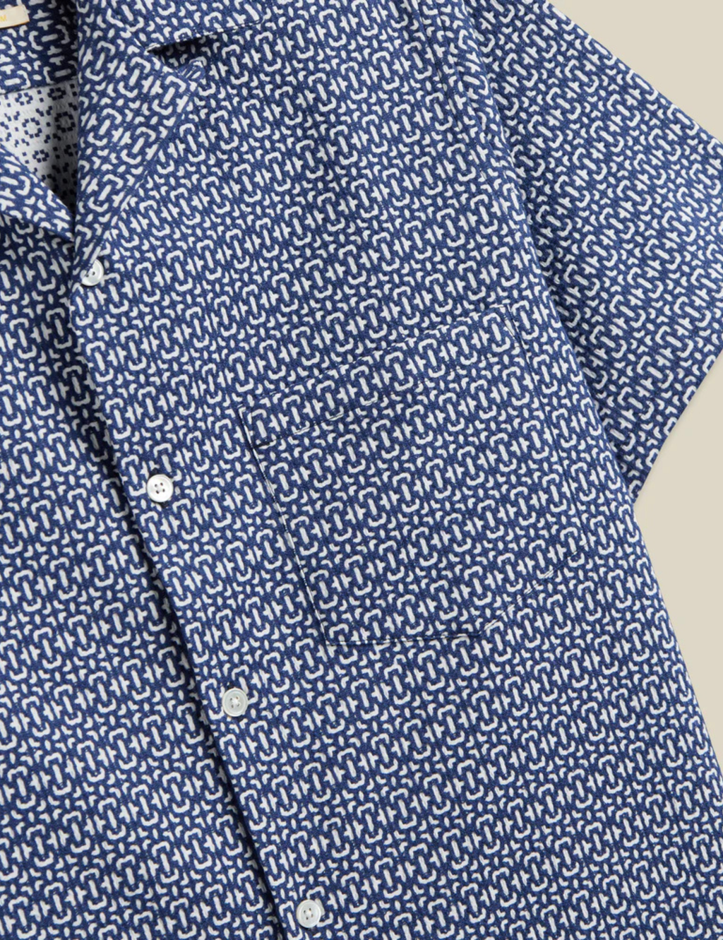 Abstract Tile Shirt - Blue