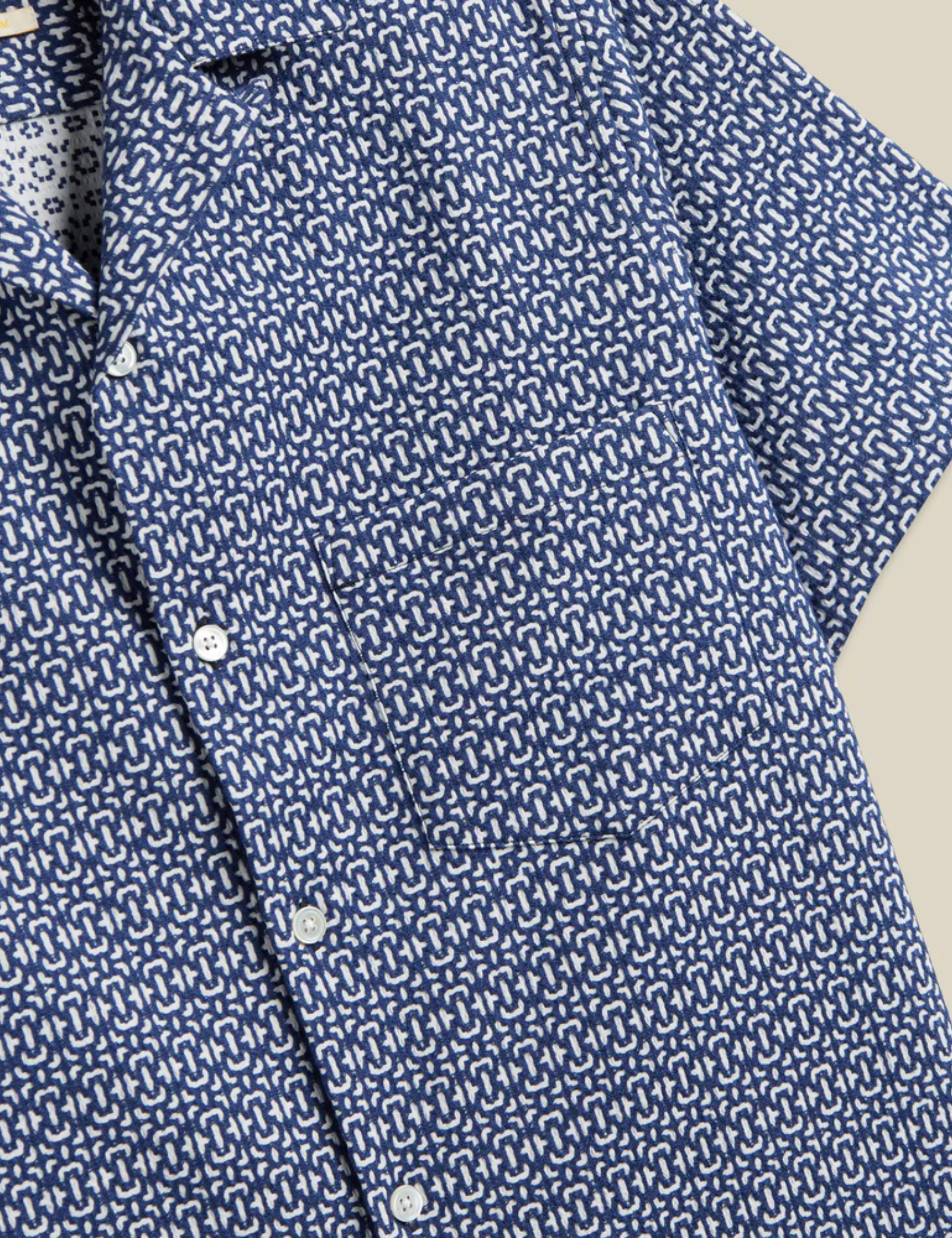Abstract Tile Shirt - Blue