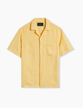 Linen Camp Collar Shirt - Yellow