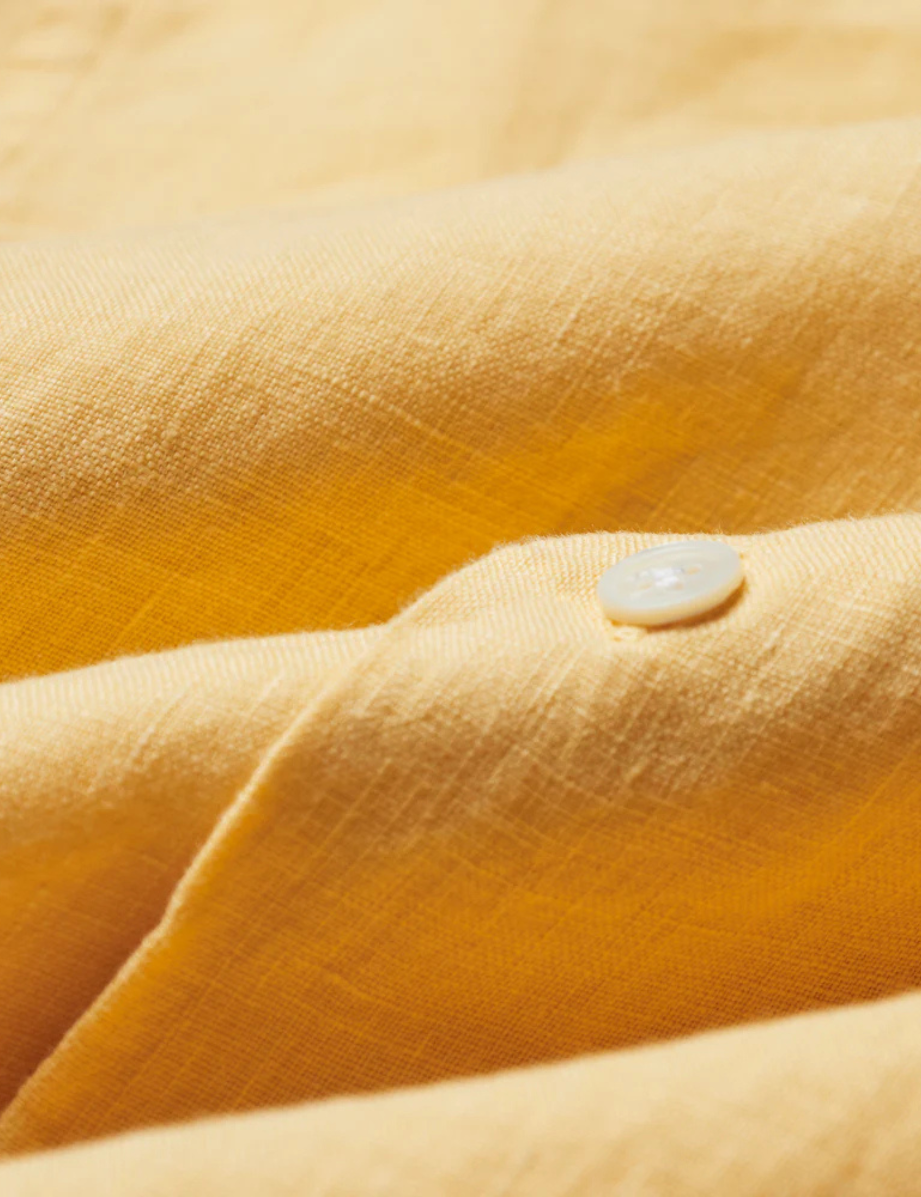 Linen Camp Collar Shirt - Yellow