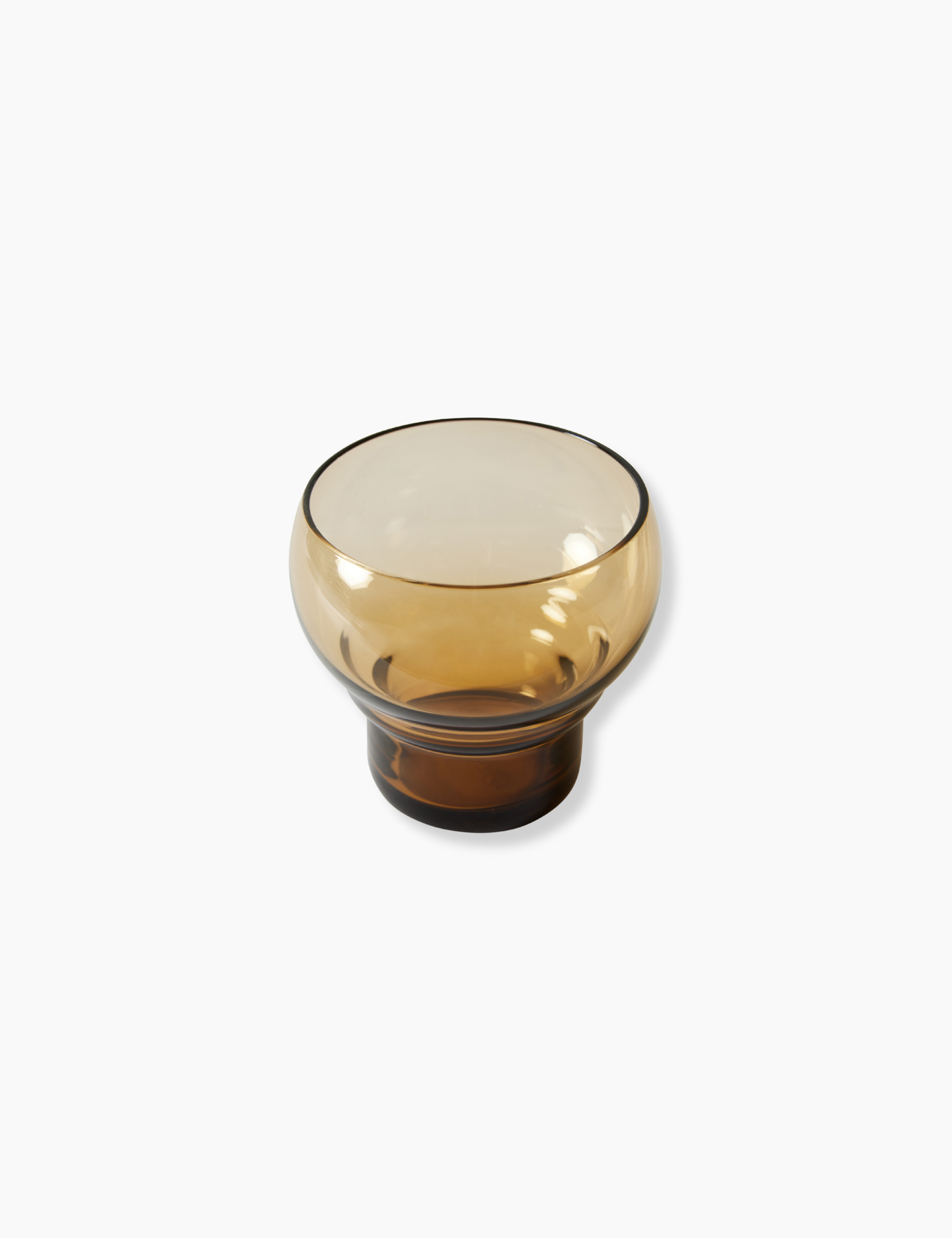 70s Glassware: Bulb Glass - Amber