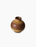 70s Ceramics: Small Vase - Brown