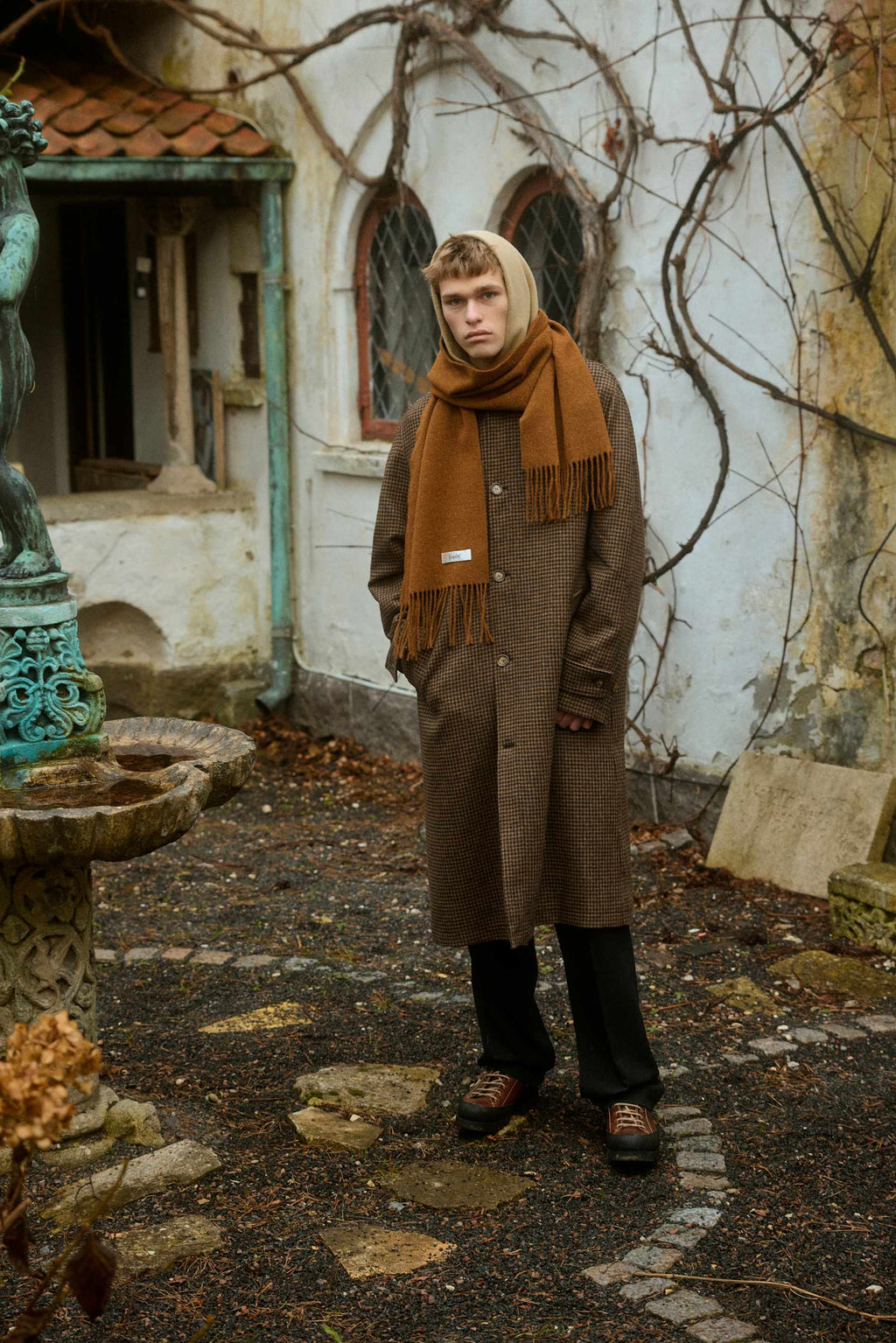 Wool Scarf - Burnt Khaki