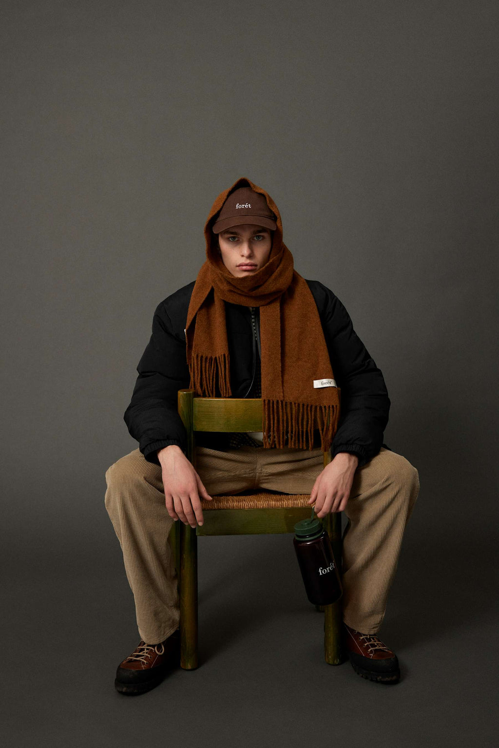 Wool Scarf - Burnt Khaki