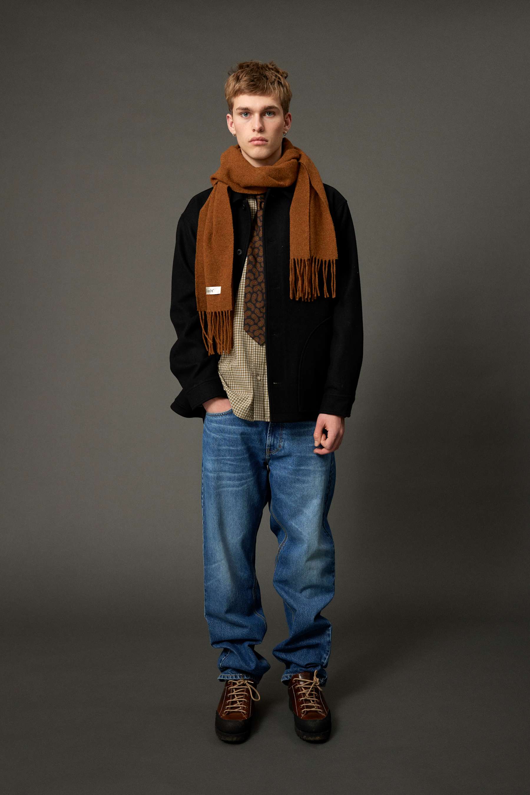 Wool Scarf - Burnt Khaki