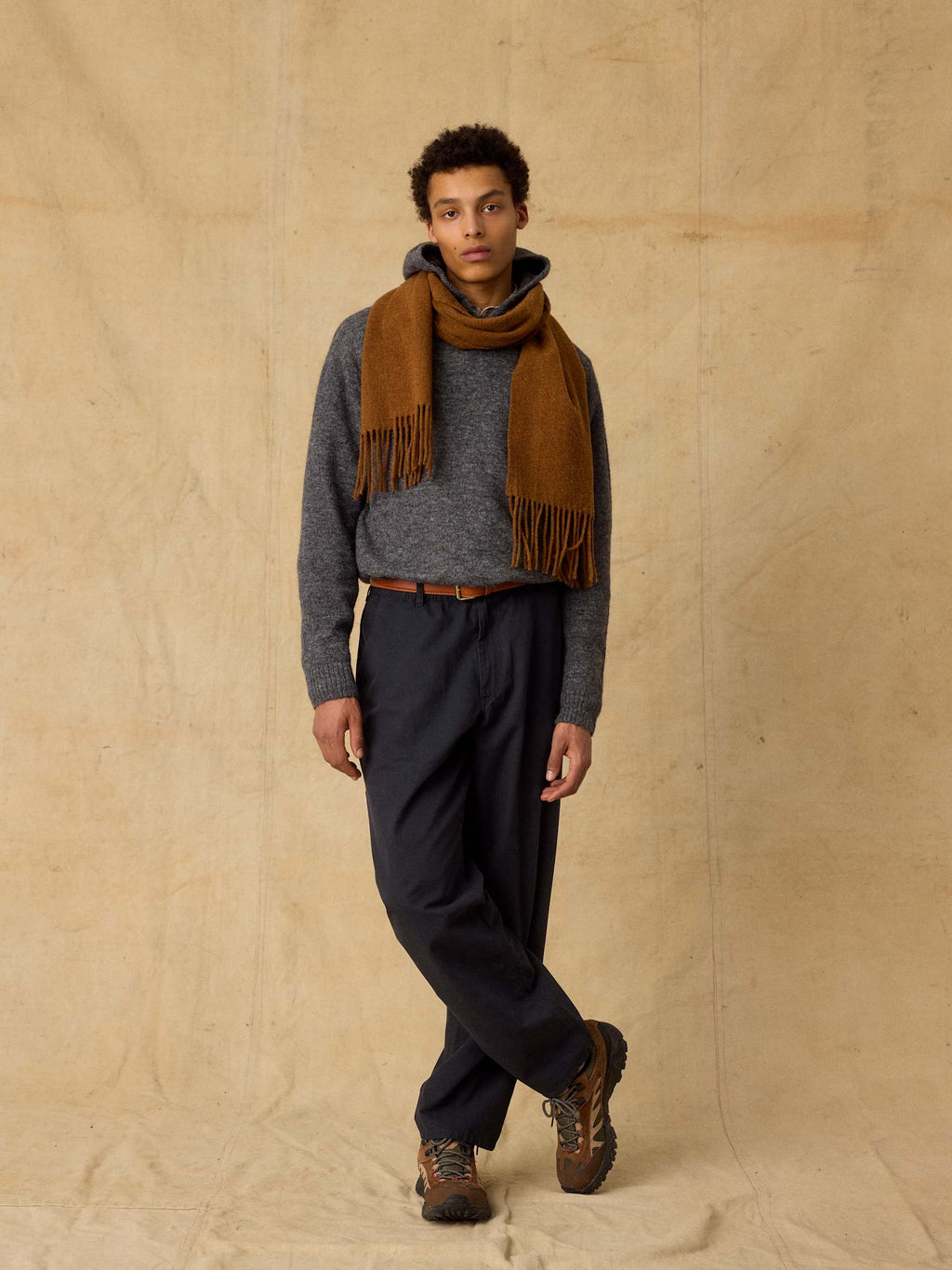 Wool Scarf - Burnt Khaki
