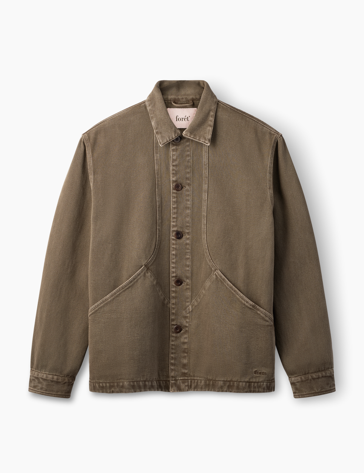 Berry Denim Overshirt - Brown