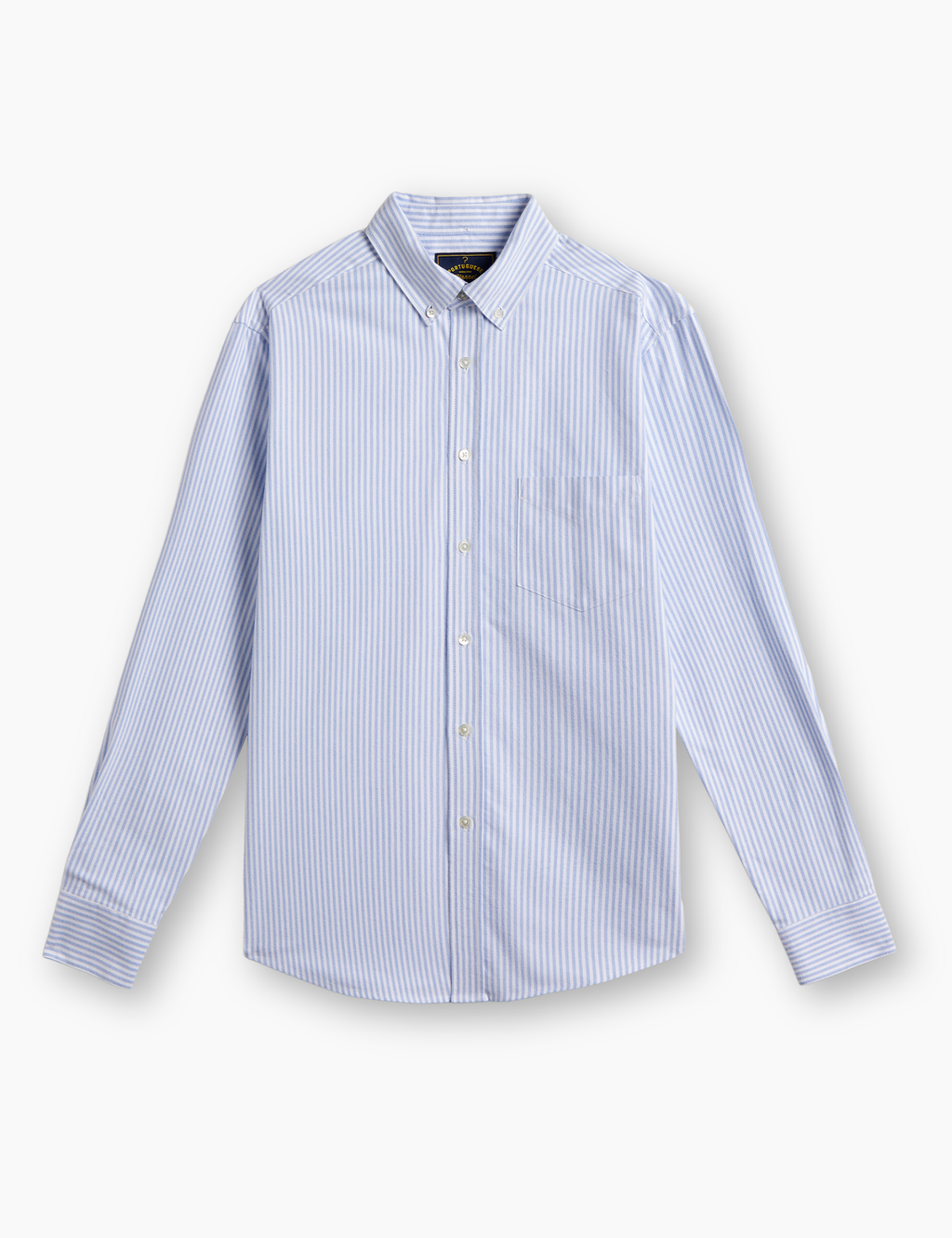 Brushed Oxford Stripe Shirt - Blue