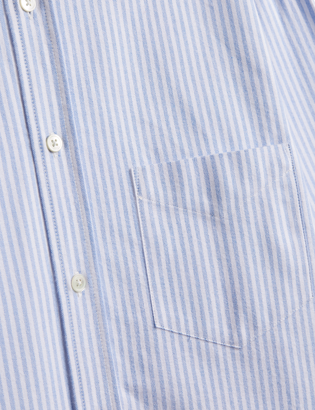 Brushed Oxford Stripe Shirt - Blue