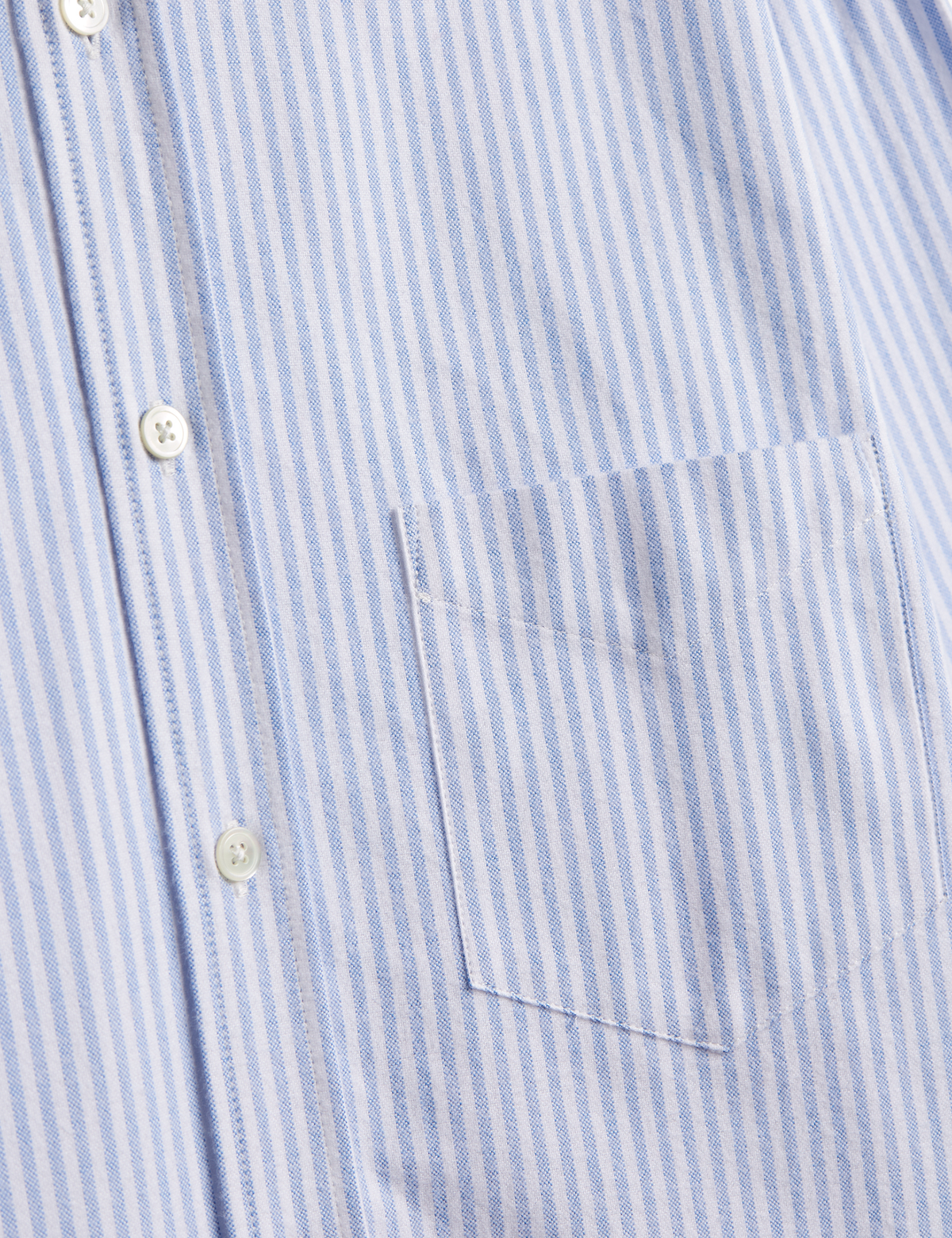 Brushed Oxford Stripe Shirt - Blue