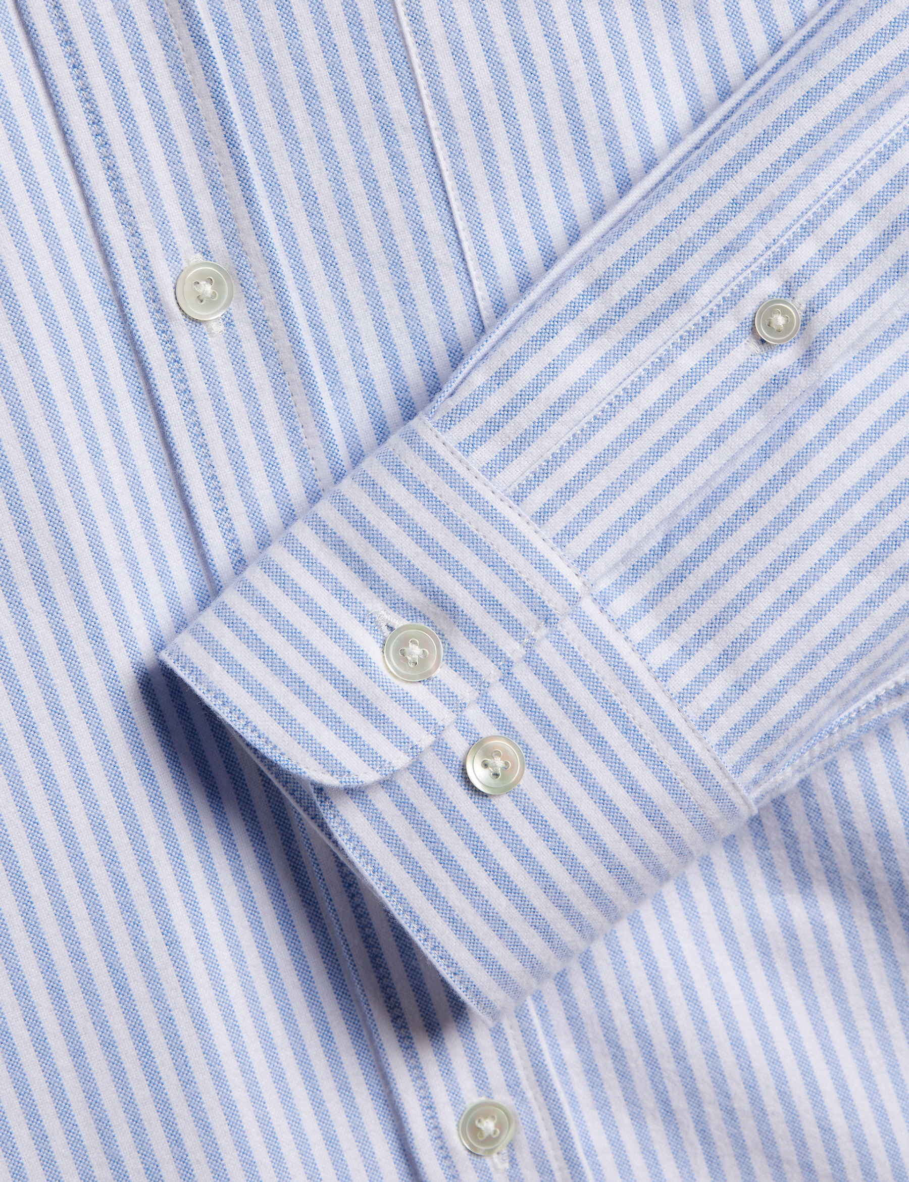 Brushed Oxford Stripe Shirt - Blue