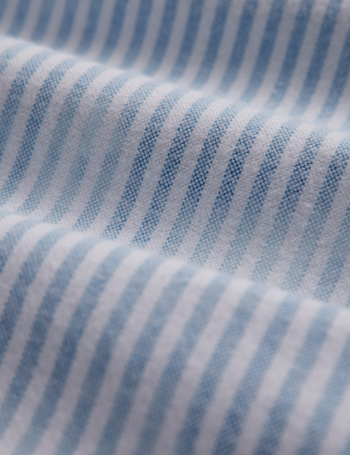 Brushed Oxford Stripe Shirt - Blue