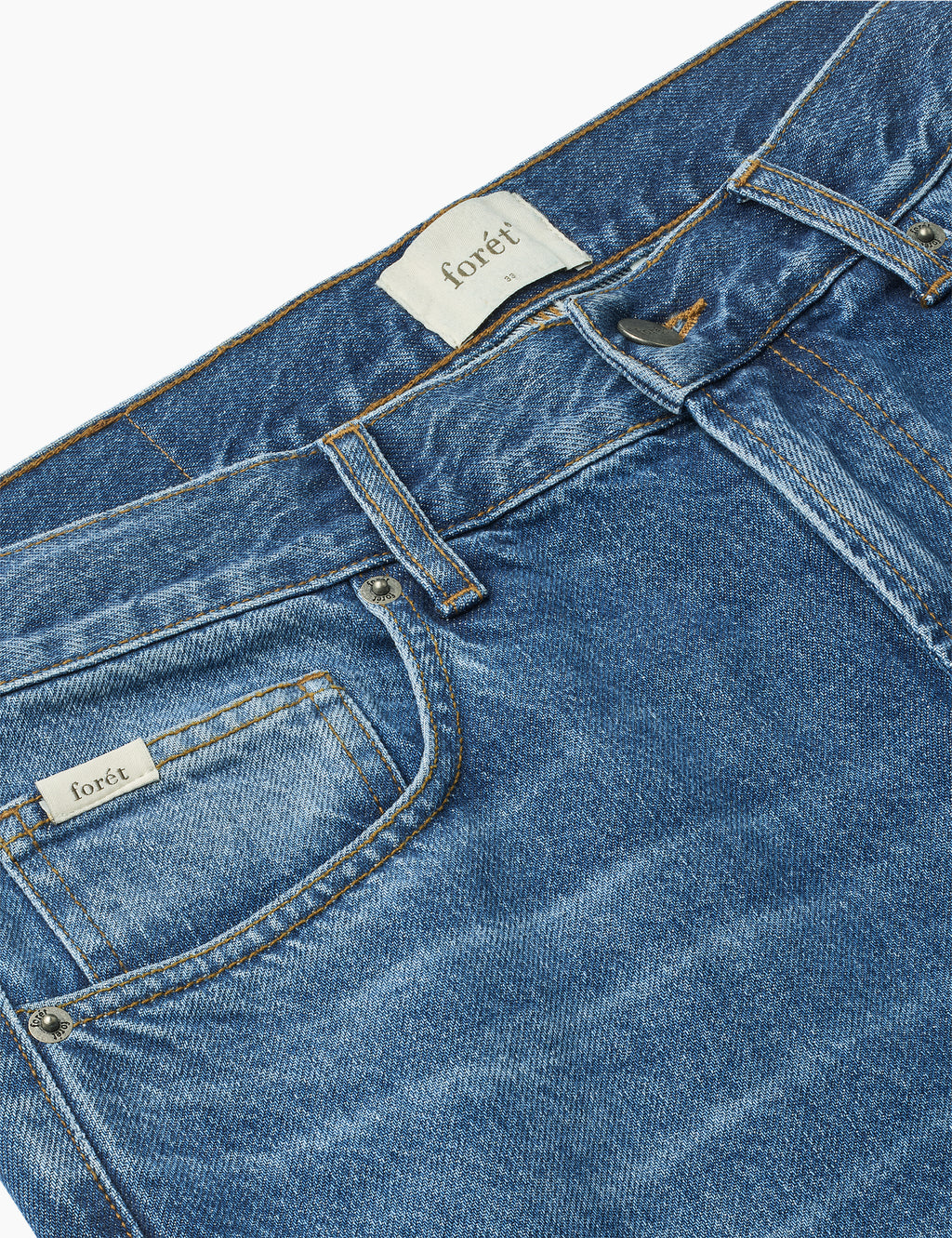 Heath Regular Fit Jeans - Washed Mid Blue