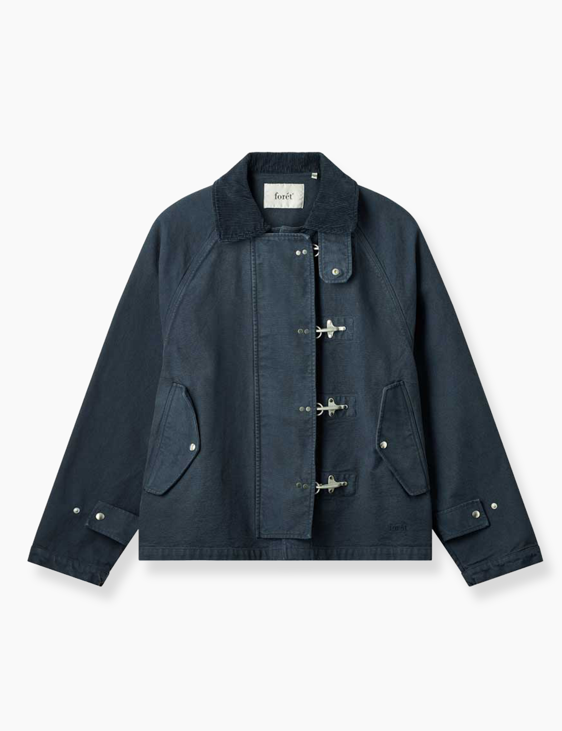 Cinder Clasp Canvas Jacket - Navy