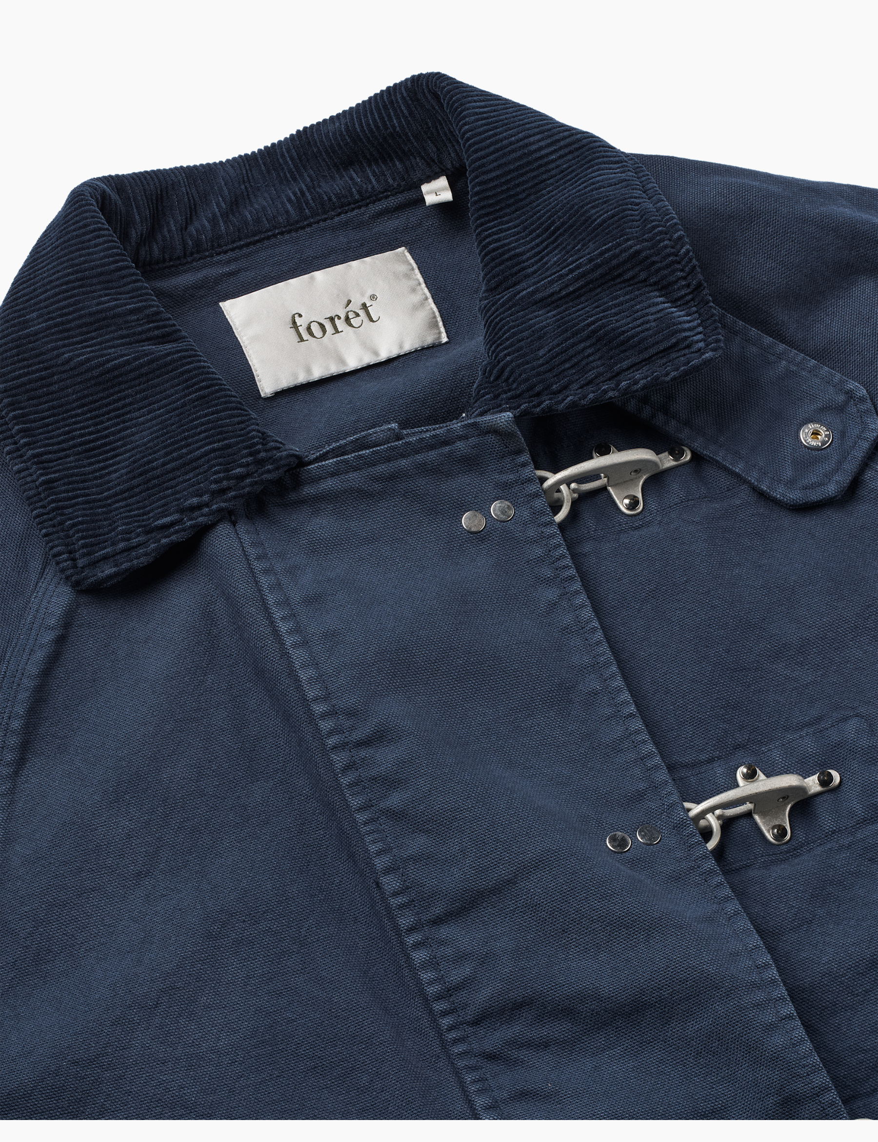 Cinder Clasp Canvas Jacket - Navy