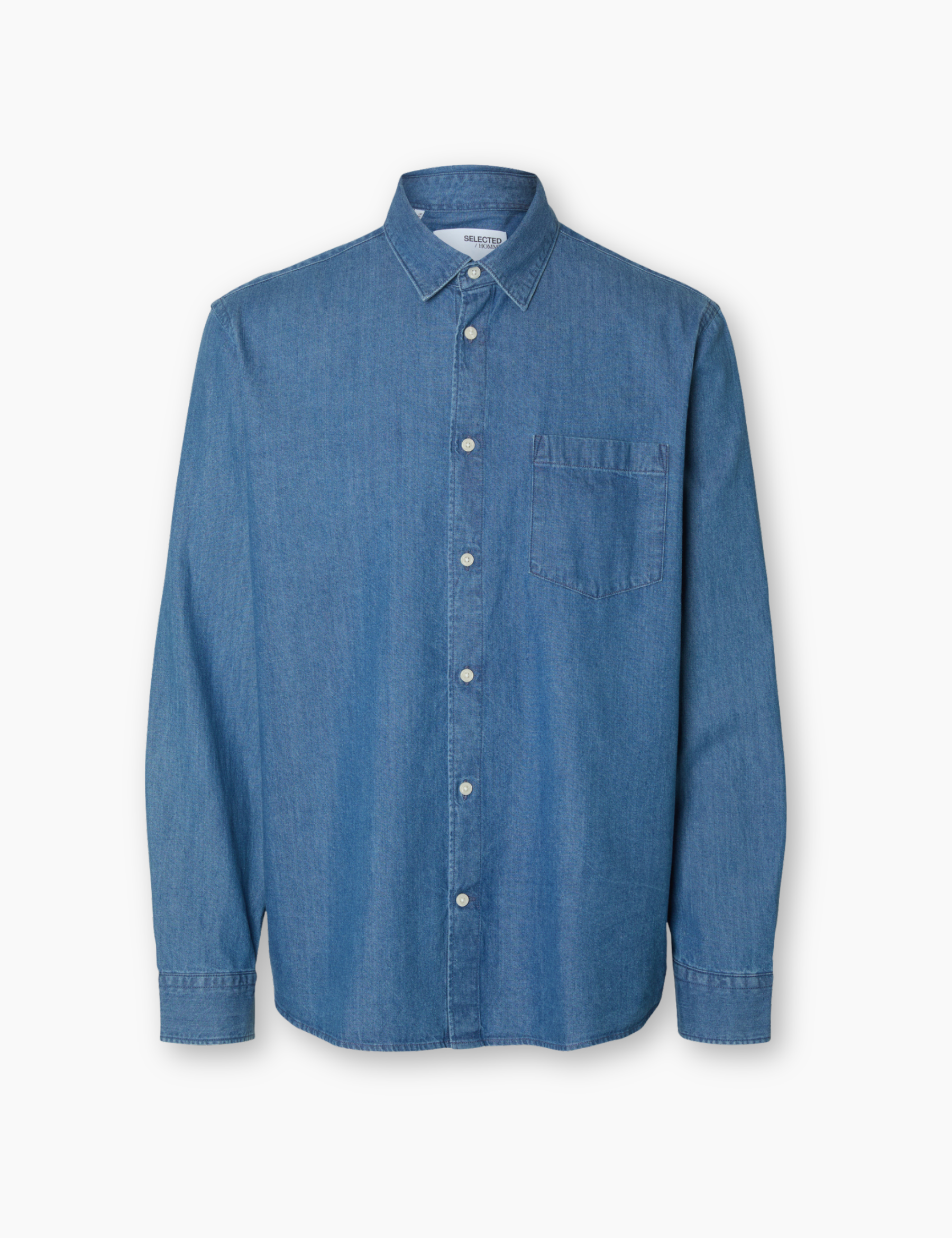 Claus-Carlo Regular Denim Shirt - Medium Blue