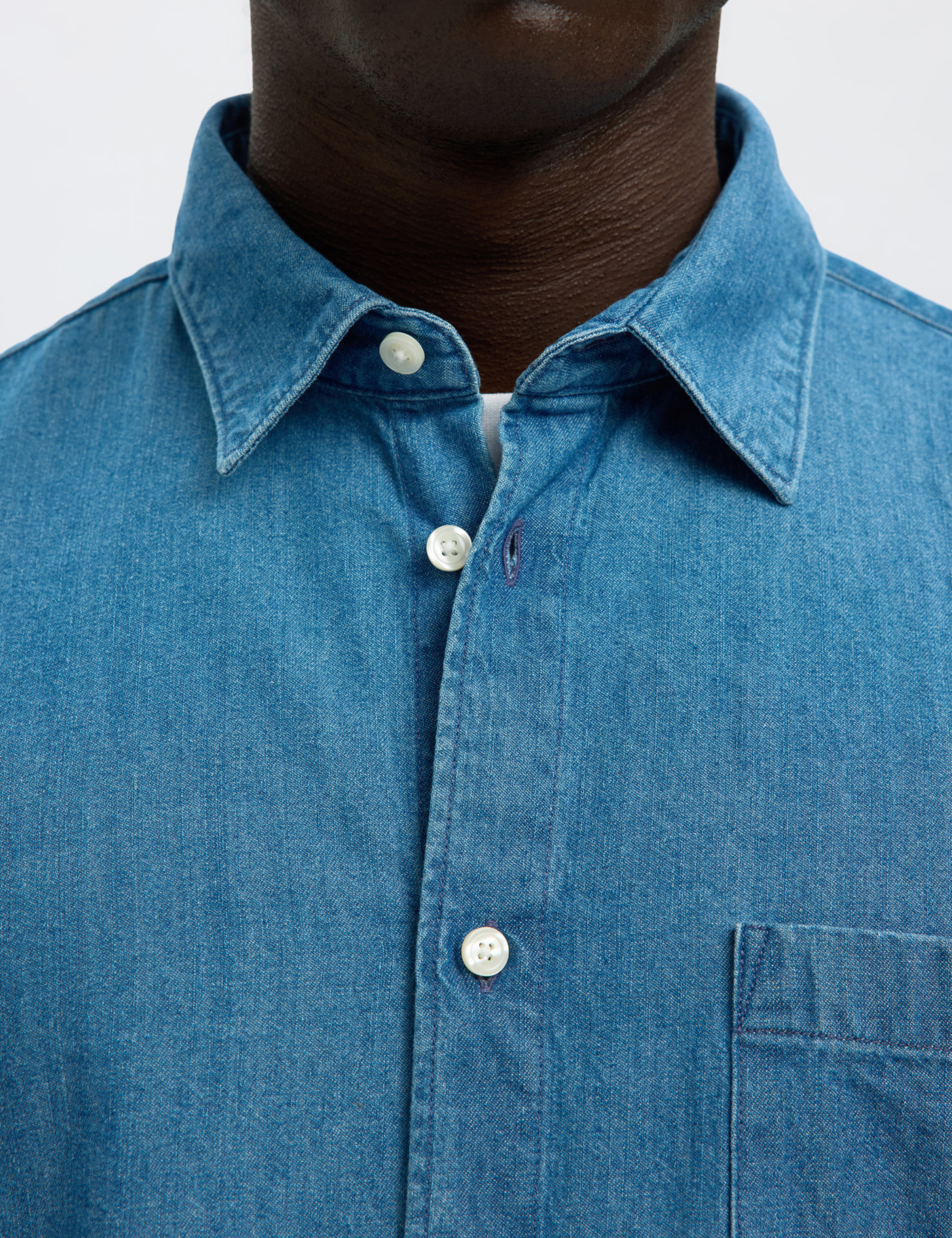 Claus-Carlo Regular Denim Shirt - Medium Blue
