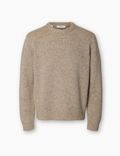 Cody Knit Relaxed Crew Neck - Oatmeal Neps