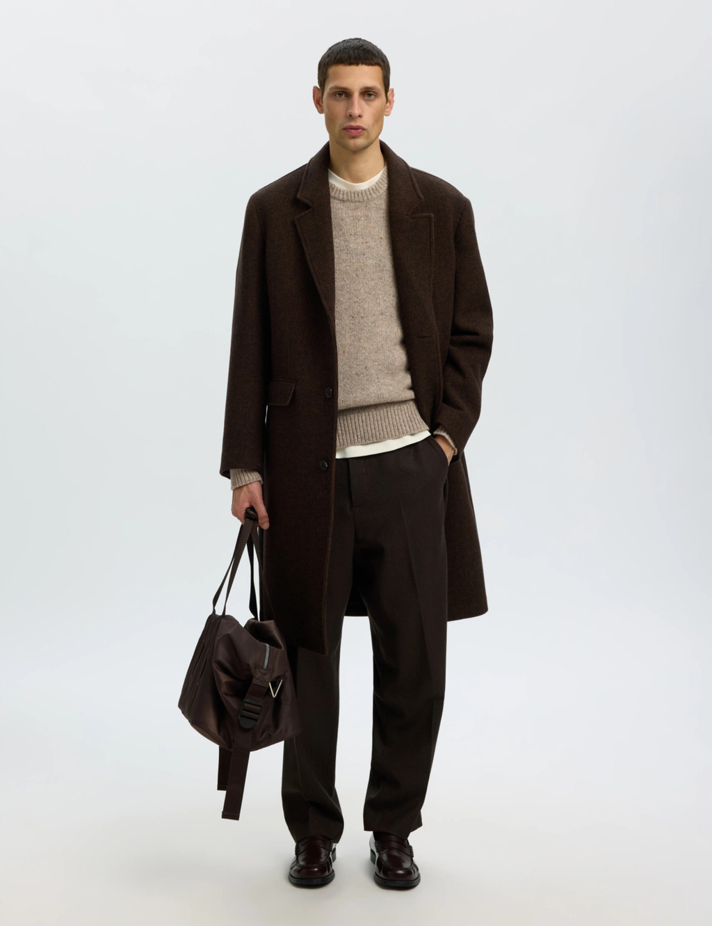 Cody Knit Relaxed Crew Neck - Oatmeal Neps