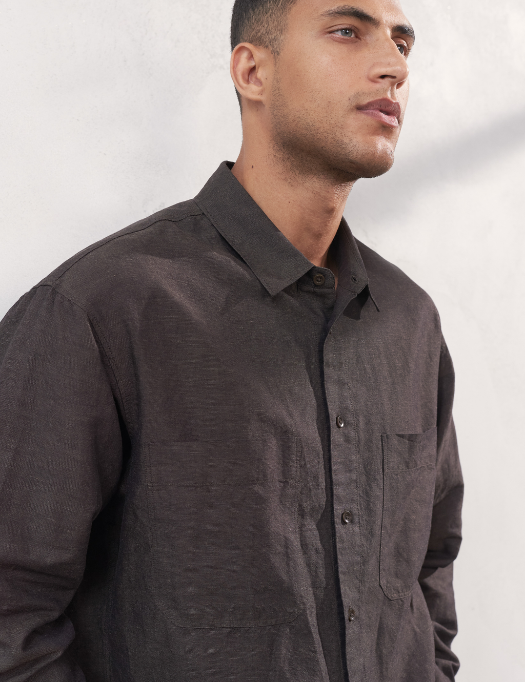 Dario Linen Shirt - Coffee