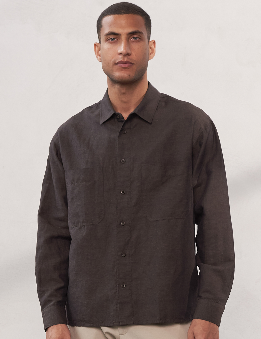 Dario Linen Shirt - Coffee
