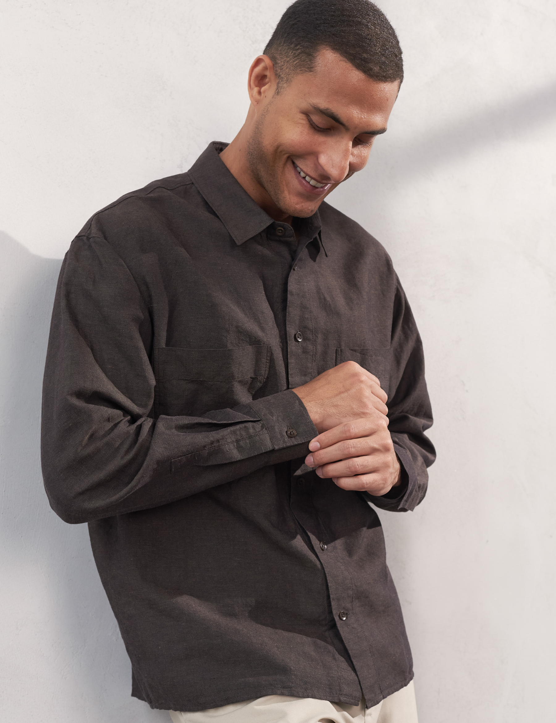 Dario Linen Shirt - Coffee