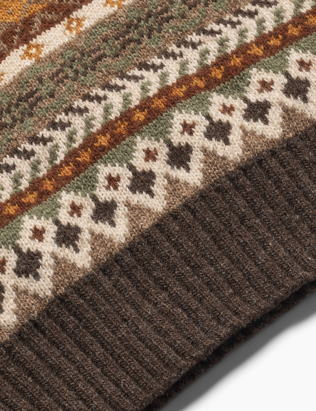 Fairisle Lambswool Vest - Thyme