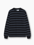 Feijó Longsleeve T-Shirt - Black / Blue Stripes