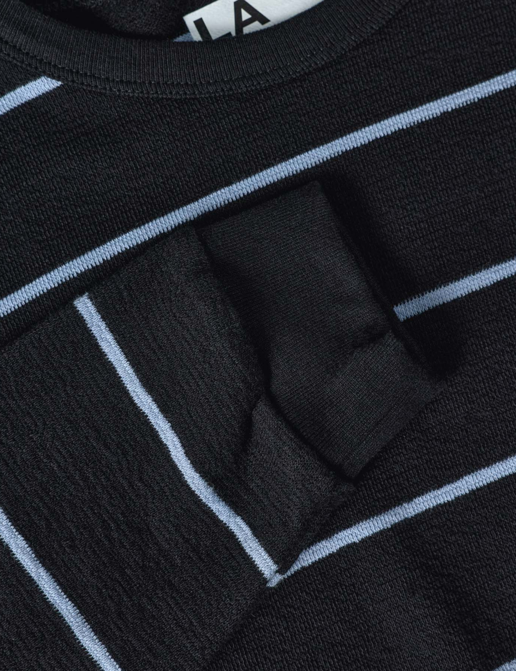 Feijó Longsleeve T-Shirt - Black / Blue Stripes