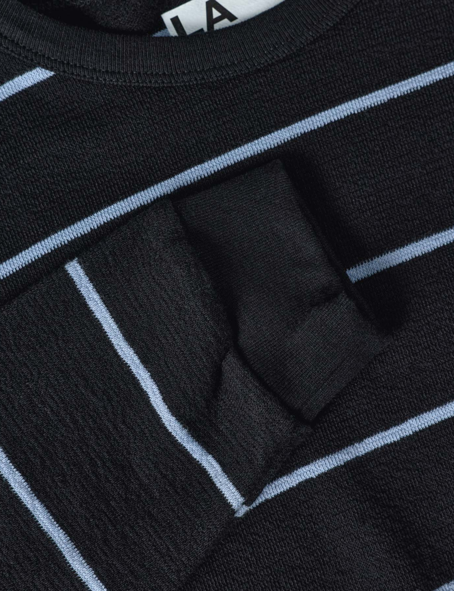Feijó Longsleeve T-Shirt - Black / Blue Stripes