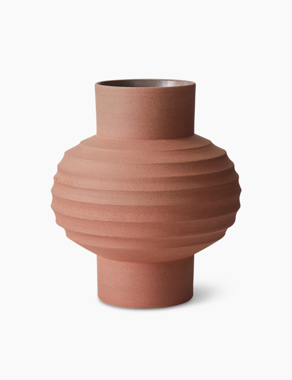 Handcarved Terracotta Bulb Vase