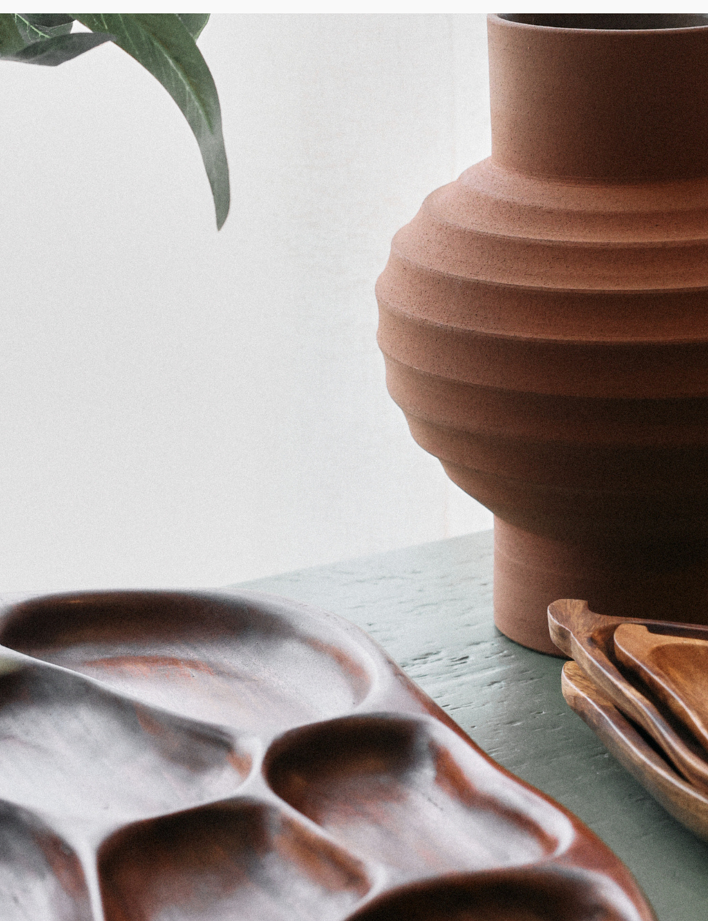 Handcarved Terracotta Bulb Vase