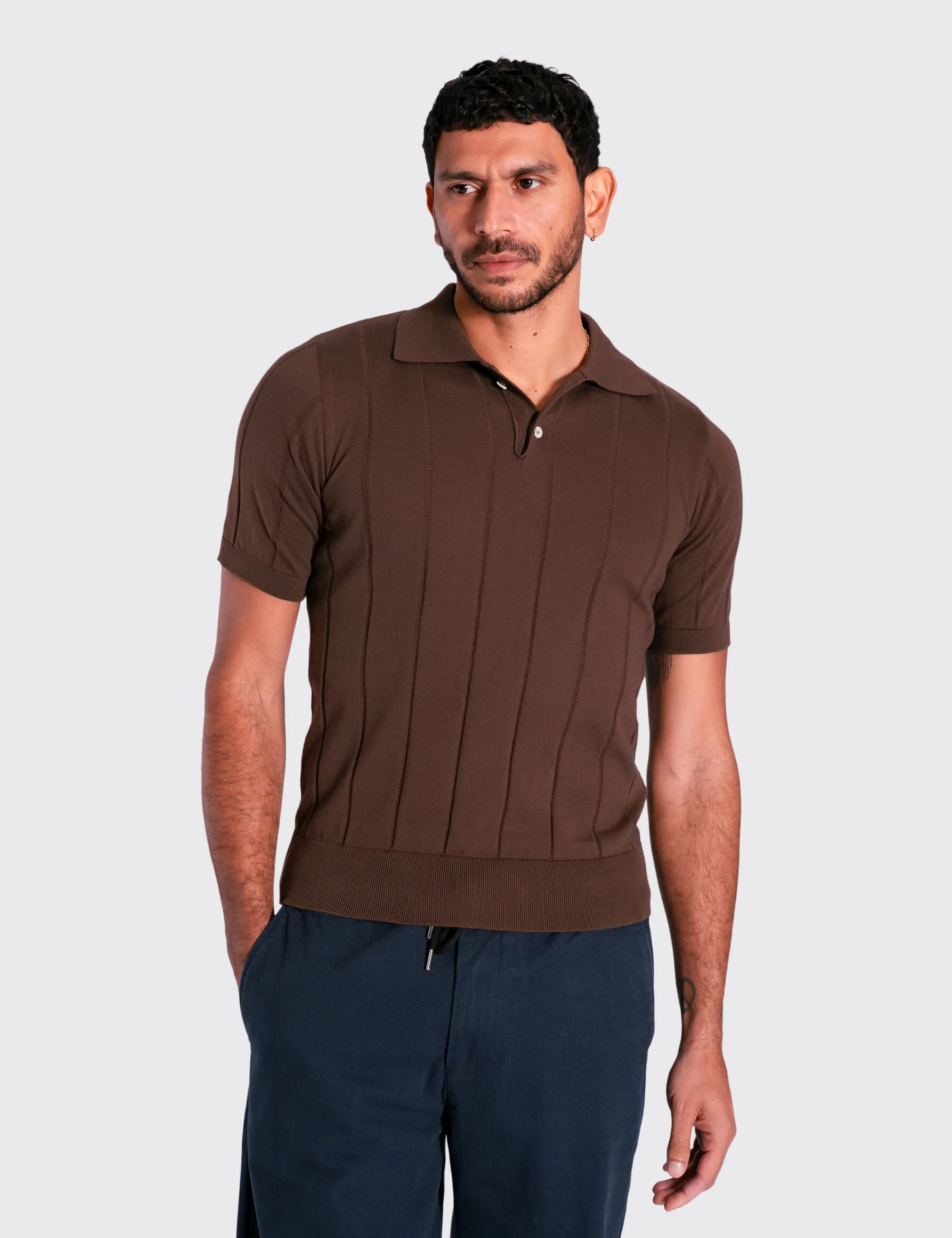 Jacobs Knit Polo - Brown