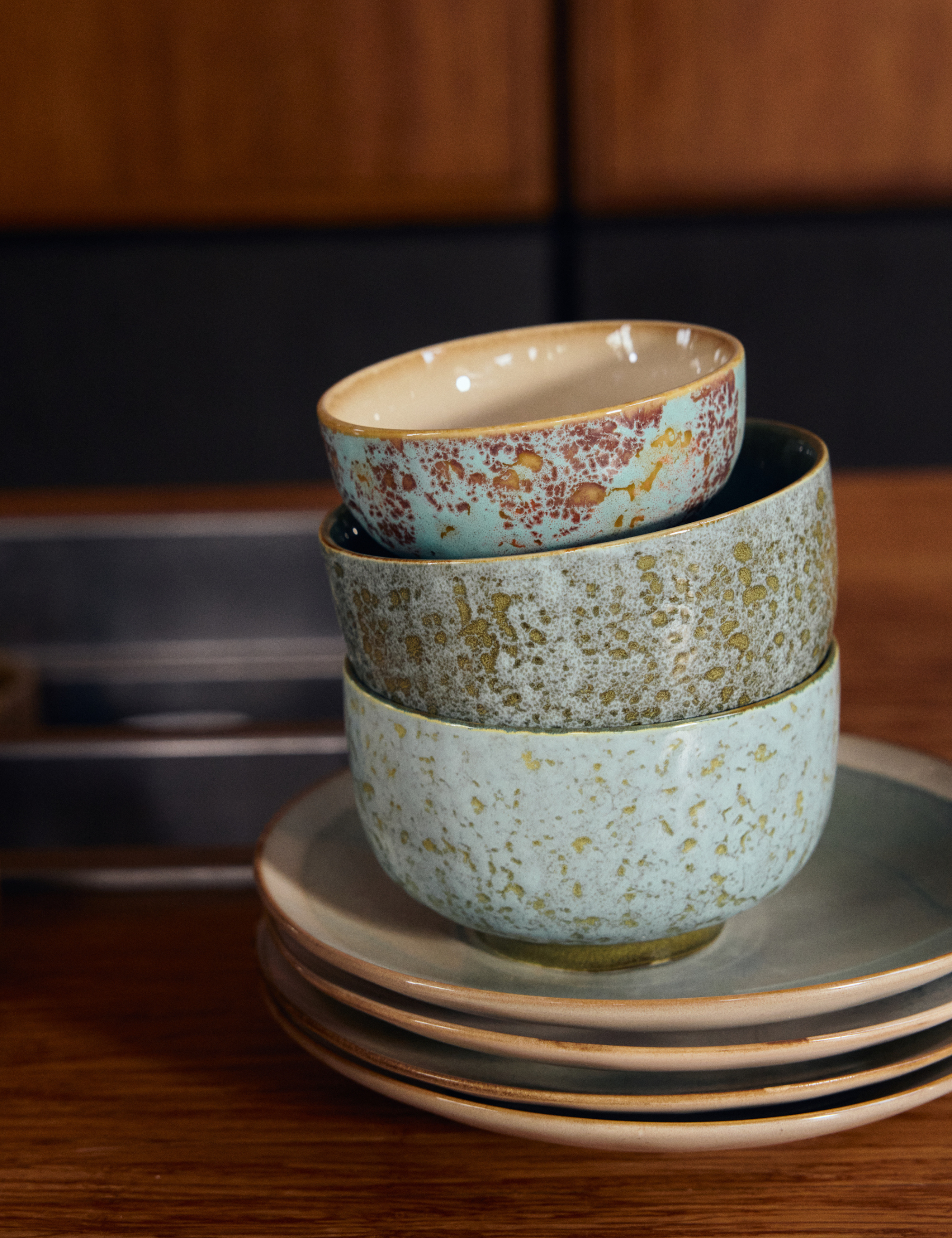70s Ceramics: Noodle Bowl - Verdigris