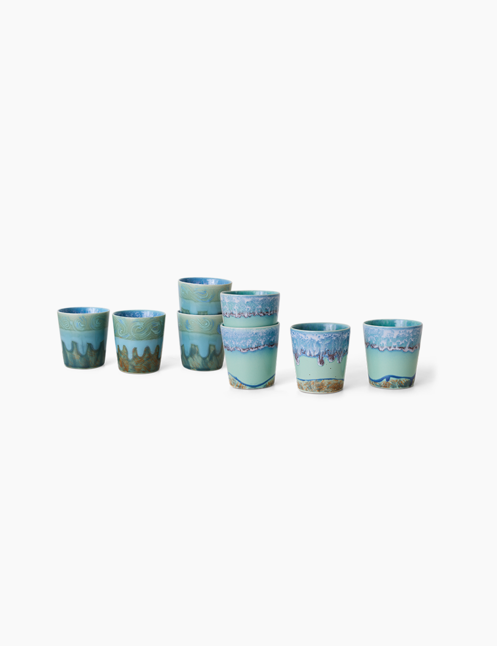 70s Ceramics: Van Gogh Coffee Mugs - Self Portrait, Set of 2