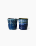 70s Ceramics: Van Gogh Coffee Mugs - Starry Night, Set of 2