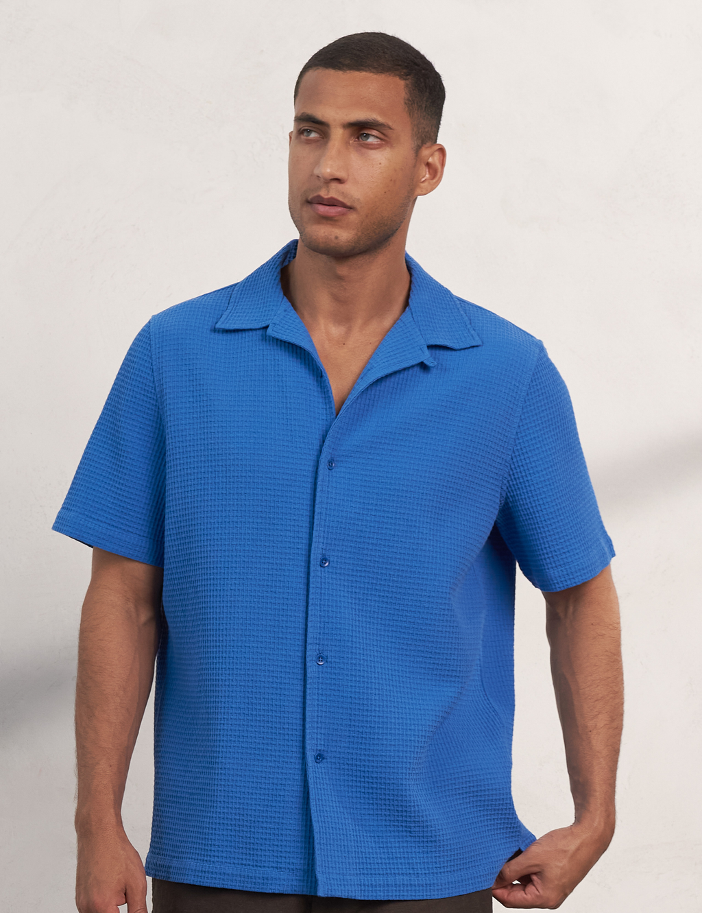 Kuno Eco Crepe Shirt - Sky Blue