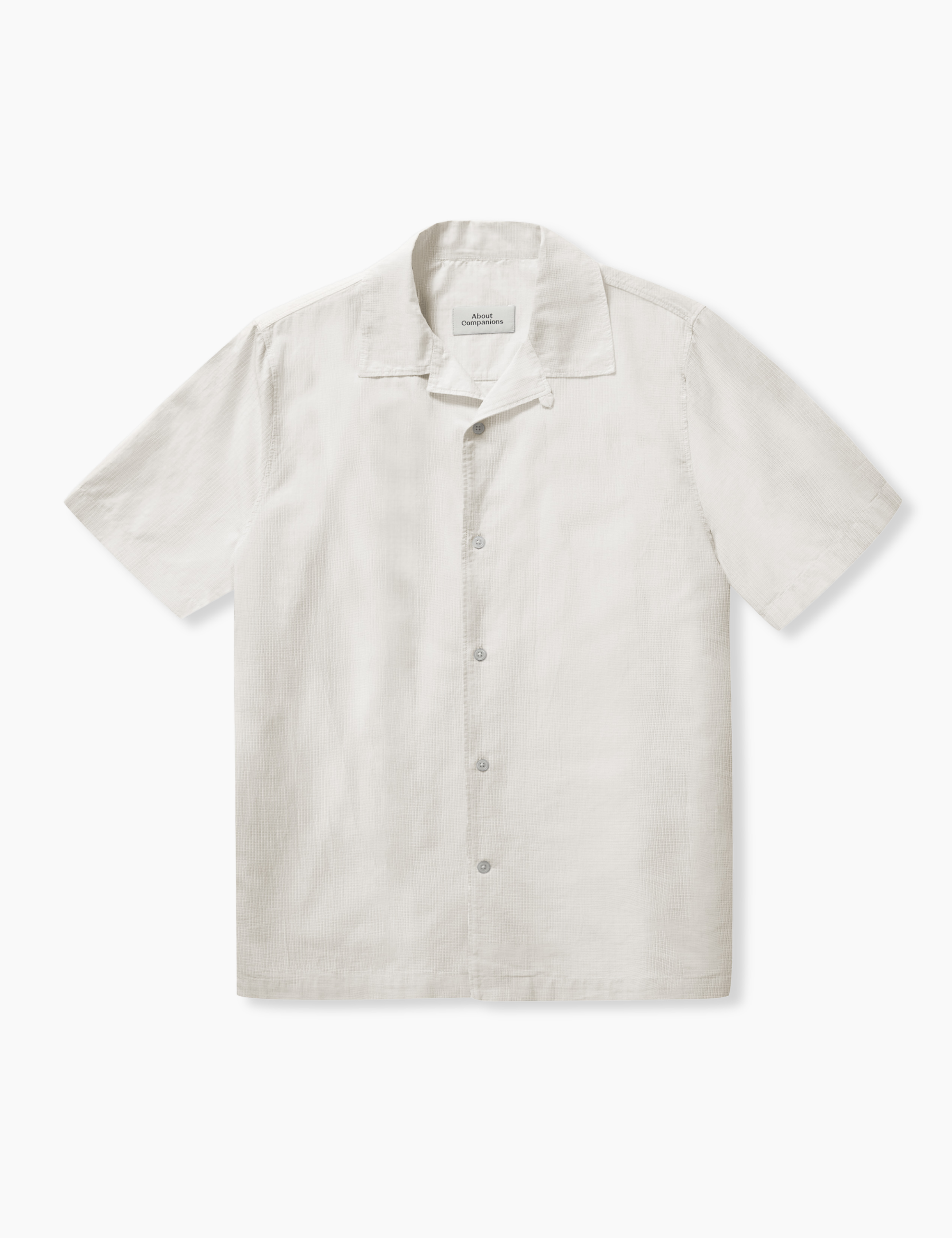Kuno Eco Grid Shirt - Ecru