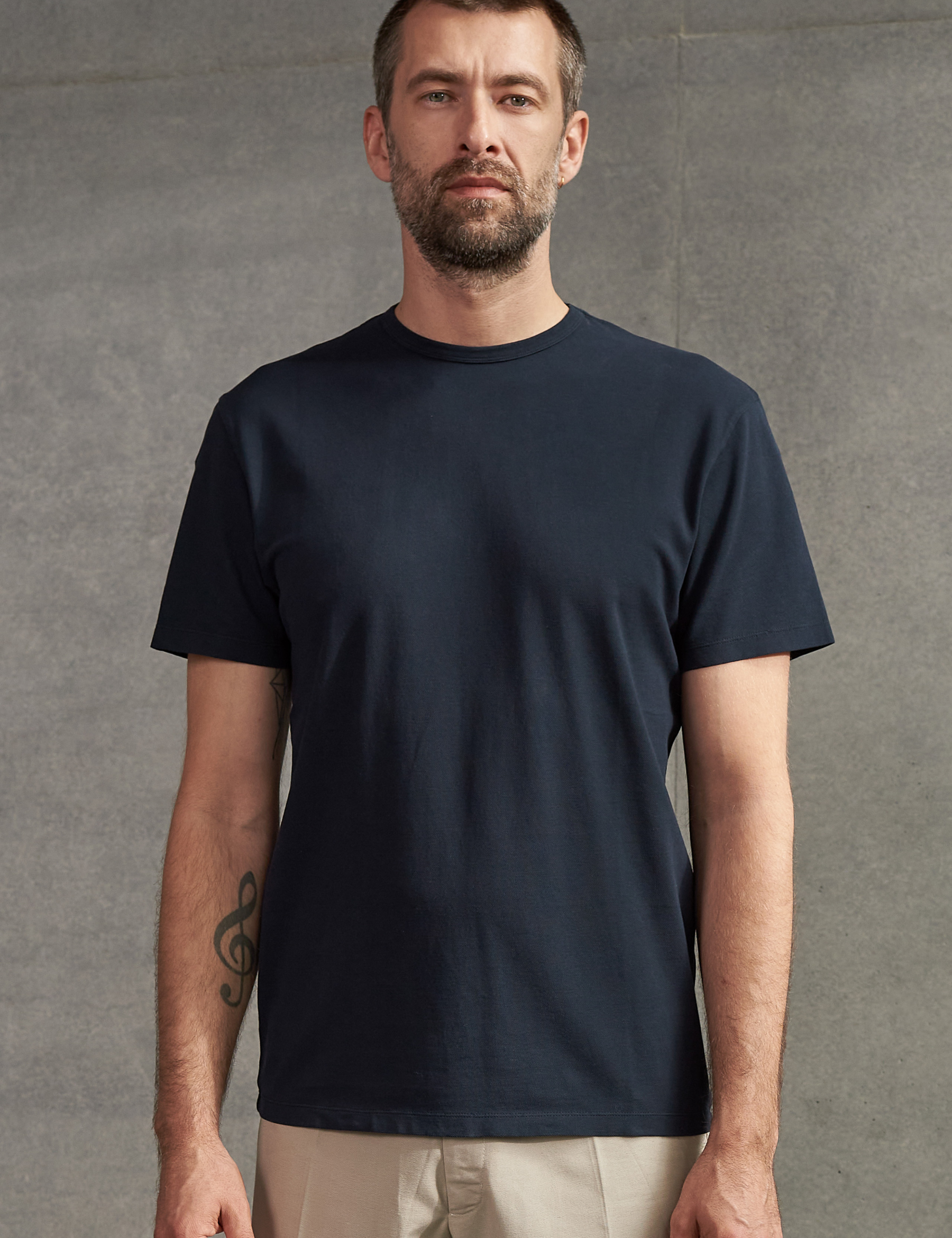 Liron Eco Pique T-Shirt - Navy