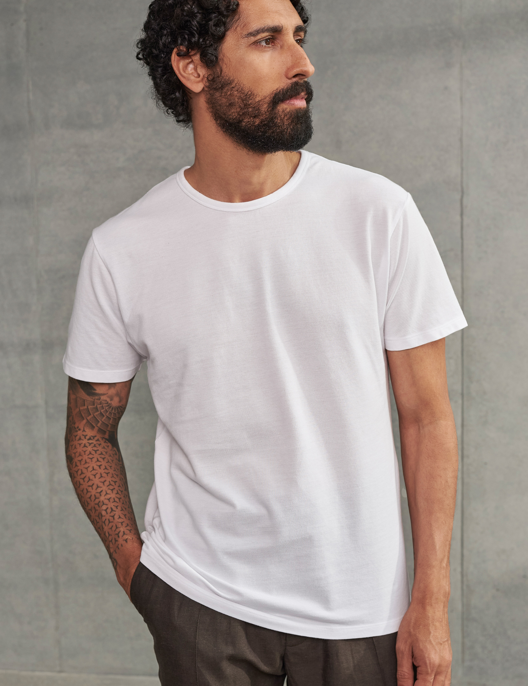 Liron Eco Pique T-Shirt - White