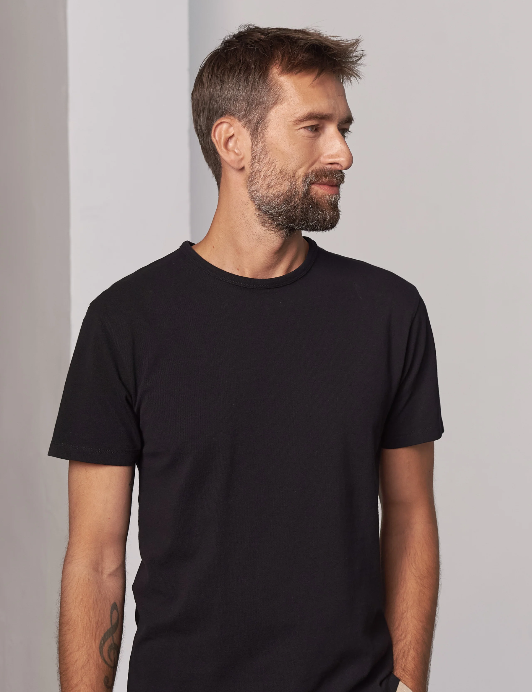 Liron Eco Pique T-Shirt - Black