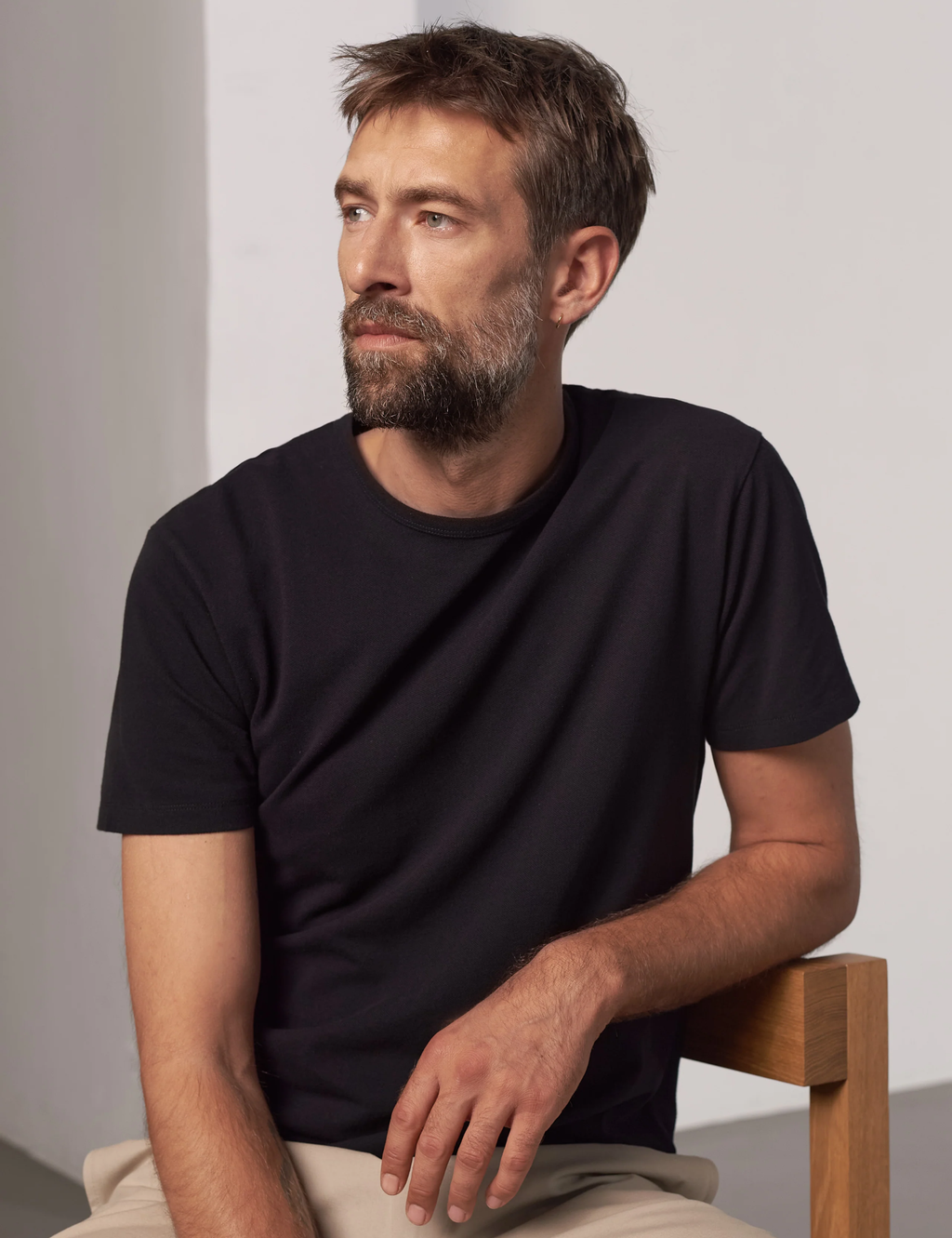 Liron Eco Pique T-Shirt - Black