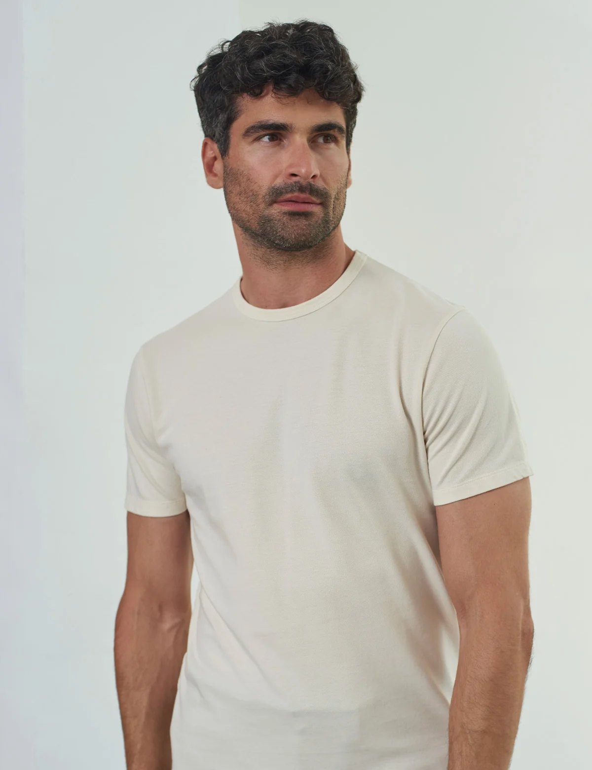 Liron Eco Pique T-Shirt - Ecru