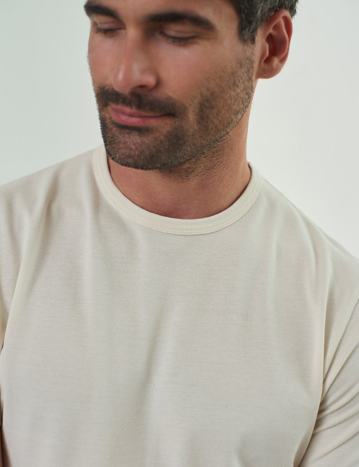 Liron Eco Pique T-Shirt - Ecru