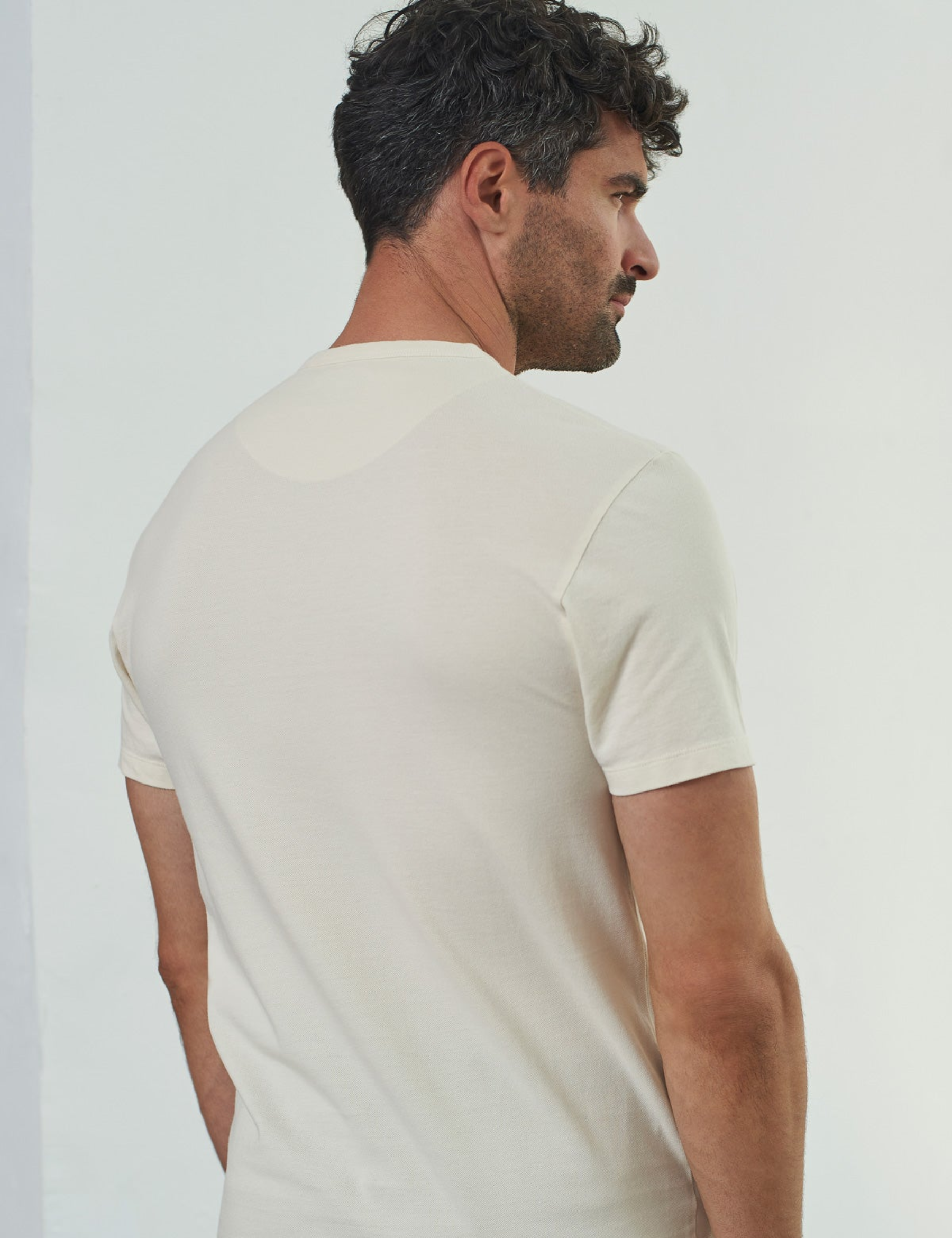 Liron Eco Pique T-Shirt - Ecru