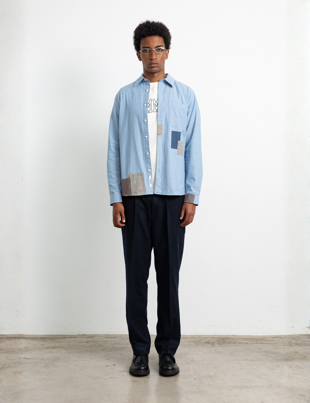 Meet & Grid Shirt - Steel